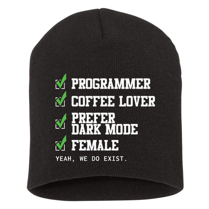 Funny Computer Programmer Software Developer For Women Short Acrylic Beanie