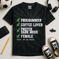Funny Computer Programmer Software Developer For Women Kids Tie-Dye T-Shirt