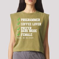 Funny Computer Programmer Software Developer For Women Garment-Dyed Women's Muscle Tee