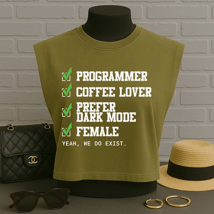 Funny Computer Programmer Software Developer For Women Garment-Dyed Women's Muscle Tee
