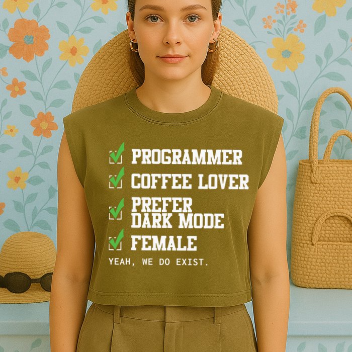 Funny Computer Programmer Software Developer For Women Garment-Dyed Women's Muscle Tee