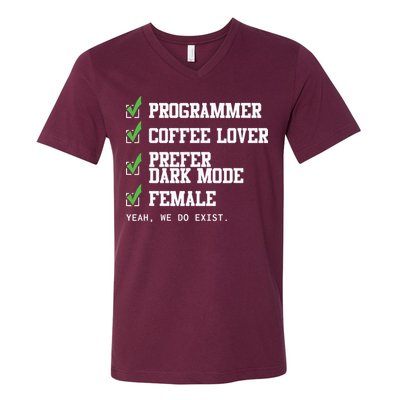Funny Computer Programmer Software Developer For Women V-Neck T-Shirt