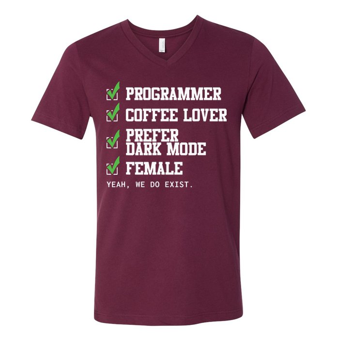 Funny Computer Programmer Software Developer For Women V-Neck T-Shirt