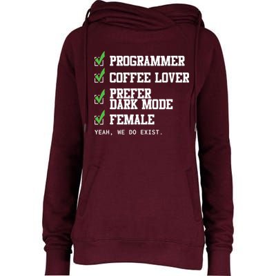 Funny Computer Programmer Software Developer For Women Womens Funnel Neck Pullover Hood