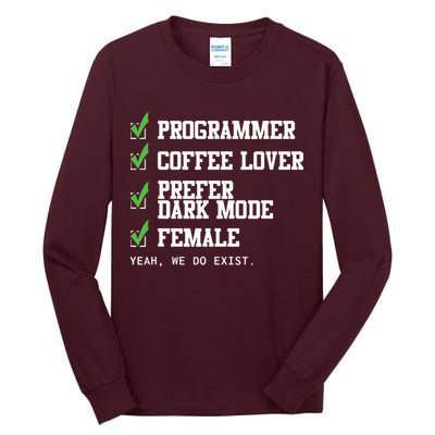 Funny Computer Programmer Software Developer For Women Tall Long Sleeve T-Shirt