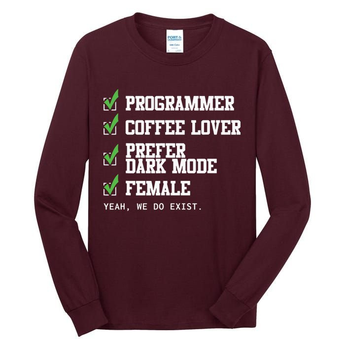 Funny Computer Programmer Software Developer For Women Tall Long Sleeve T-Shirt
