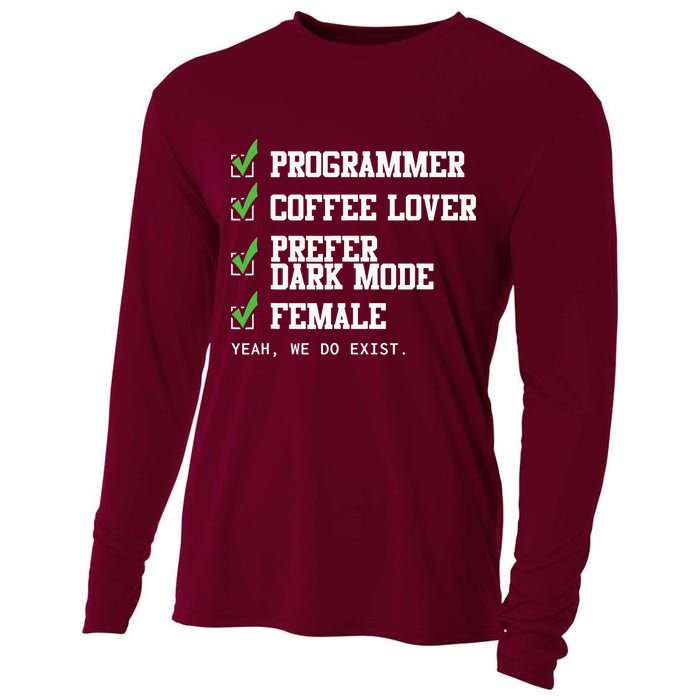 Funny Computer Programmer Software Developer For Women Cooling Performance Long Sleeve Crew