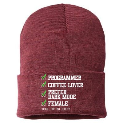 Funny Computer Programmer Software Developer For Women Sustainable Knit Beanie