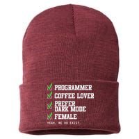 Funny Computer Programmer Software Developer For Women Sustainable Knit Beanie