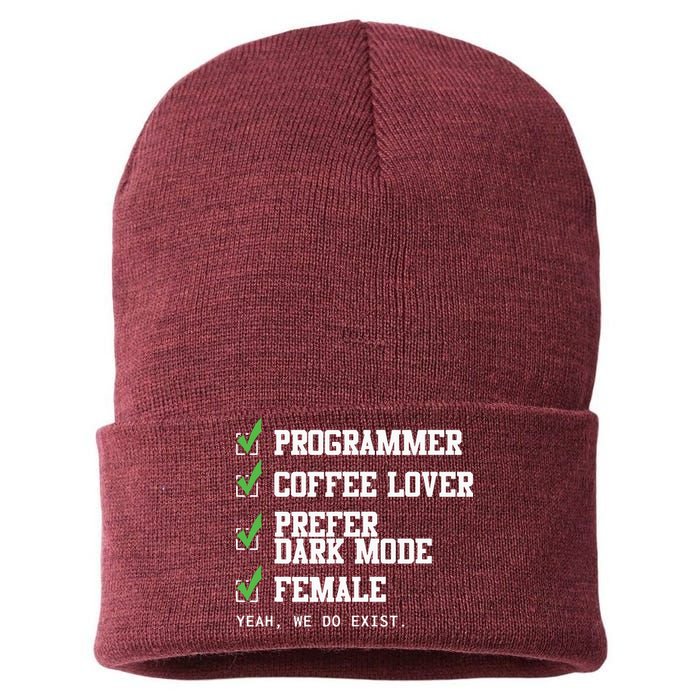 Funny Computer Programmer Software Developer For Women Sustainable Knit Beanie