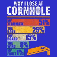 Funny Cornhole Player Why I Lose At Cornhole 16 in Basic Backpack