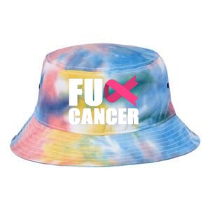 FU Cancer Pink Ribbon Breast Cancer Awareness Tie Dye Newport Bucket Hat