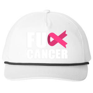 FU Cancer Pink Ribbon Breast Cancer Awareness Snapback Five-Panel Rope Hat