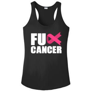 FU Cancer Pink Ribbon Breast Cancer Awareness Ladies PosiCharge Competitor Racerback Tank