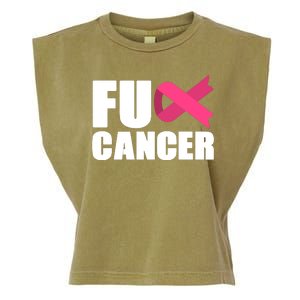 FU Cancer Pink Ribbon Breast Cancer Awareness Garment-Dyed Women's Muscle Tee