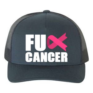 FU Cancer Pink Ribbon Breast Cancer Awareness Yupoong Adult 5-Panel Trucker Hat