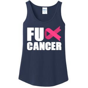 FU Cancer Pink Ribbon Breast Cancer Awareness Ladies Essential Tank