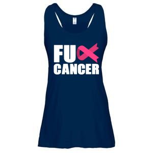 FU Cancer Pink Ribbon Breast Cancer Awareness Ladies Essential Flowy Tank