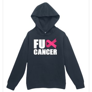 FU Cancer Pink Ribbon Breast Cancer Awareness Urban Pullover Hoodie