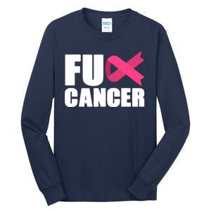 FU Cancer Pink Ribbon Breast Cancer Awareness Tall Long Sleeve T-Shirt