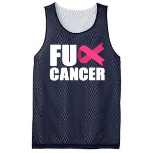 FU Cancer Pink Ribbon Breast Cancer Awareness Mesh Reversible Basketball Jersey Tank