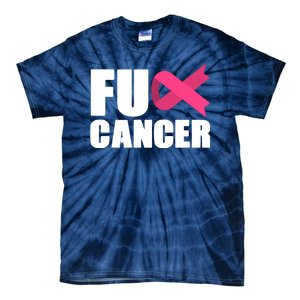 FU Cancer Pink Ribbon Breast Cancer Awareness Tie-Dye T-Shirt