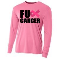 FU Cancer Pink Ribbon Breast Cancer Awareness Cooling Performance Long Sleeve Crew