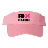 FU Cancer Pink Ribbon Breast Cancer Awareness Valucap Bio-Washed Visor