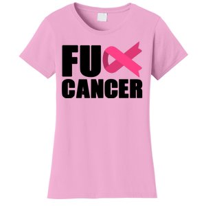 FU Cancer Pink Ribbon Breast Cancer Awareness Women's T-Shirt