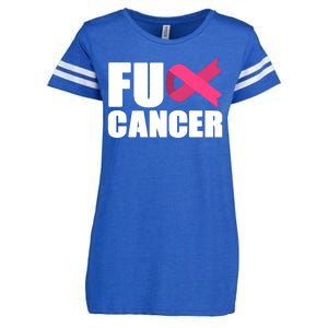 FU Cancer Pink Ribbon Breast Cancer Awareness Enza Ladies Jersey Football T-Shirt