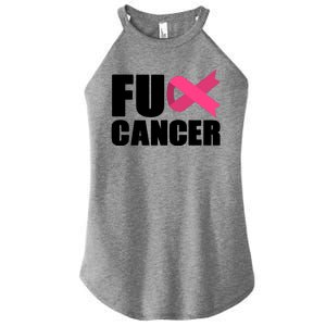 FU Cancer Pink Ribbon Breast Cancer Awareness Women's Perfect Tri Rocker Tank