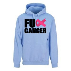 FU Cancer Pink Ribbon Breast Cancer Awareness Unisex Surf Hoodie