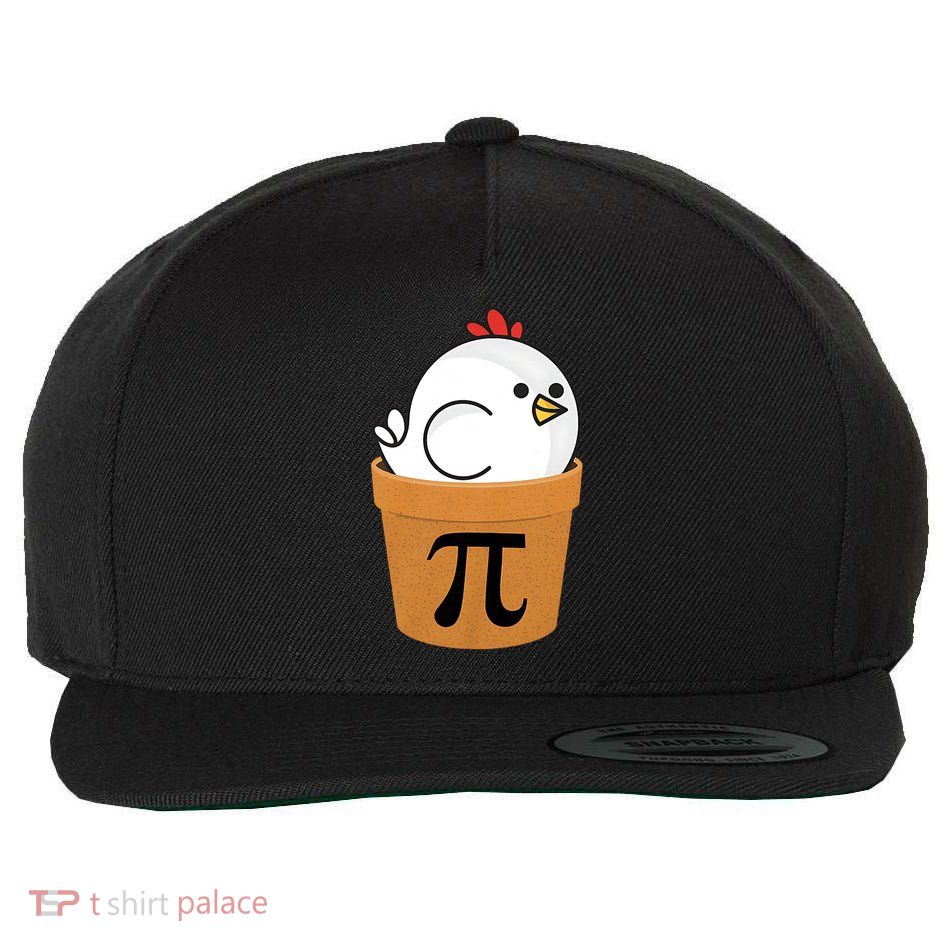 Funny Chicken Pot Pi Shirt Day Pie Math Lover Geek Gift 3.14 Wool Snapback Cap