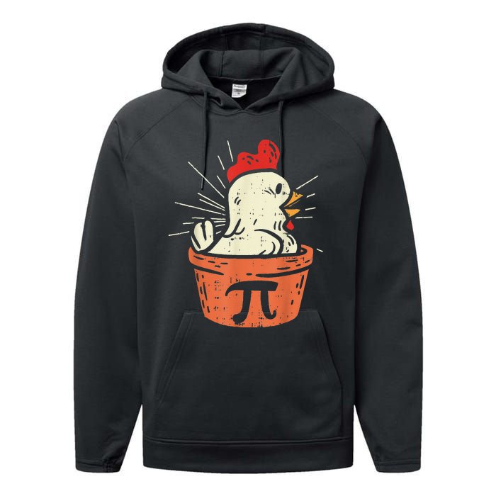 Funny Chicken Pot Pi Day Pie Math Lover Geek 3.14 Performance Fleece Hoodie