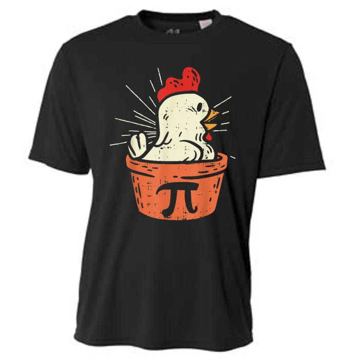 Funny Chicken Pot Pi Day Pie Math Lover Geek 3.14 Cooling Performance Crew T-Shirt