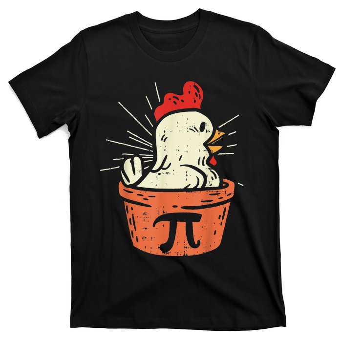 Funny Chicken Pot Pi Day Pie Math Lover Geek 3.14 T-Shirt