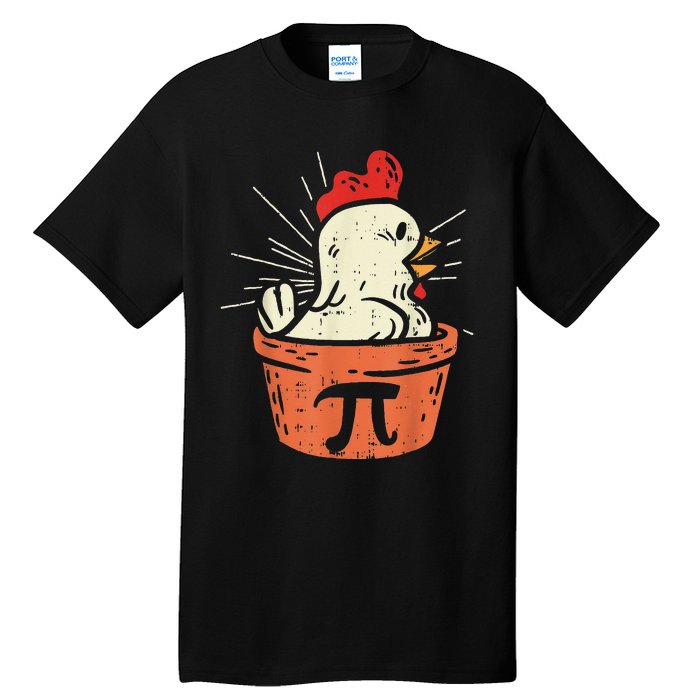 Funny Chicken Pot Pi Day Pie Math Lover Geek 3.14 Tall T-Shirt