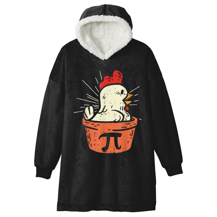 Funny Chicken Pot Pi Day Pie Math Lover Geek 3.14 Hooded Wearable Blanket