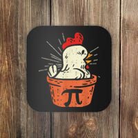 Funny Chicken Pot Pi Day Pie Math Lover Geek 3.14 Coaster