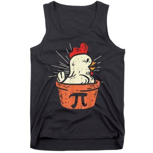 Funny Chicken Pot Pi Day Pie Math Lover Geek 3.14 Tank Top