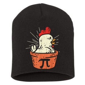 Funny Chicken Pot Pi Day Pie Math Lover Geek 3.14 Short Acrylic Beanie