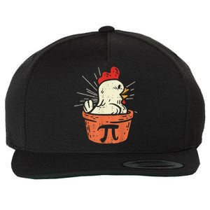 Funny Chicken Pot Pi Day Pie Math Lover Geek 3.14 Wool Snapback Cap