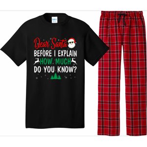 Funny Christmas Pajama Adult Dear Santa I Can Explain Gift Pajama Set