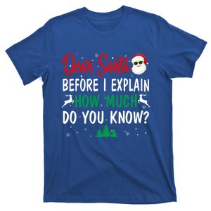 Funny Christmas Pajama Adult Dear Santa I Can Explain Gift T-Shirt