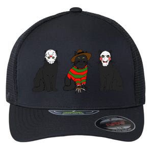 Funny Cat Parody Horror Movie Black Cat Gifts Flexfit Unipanel Trucker Cap