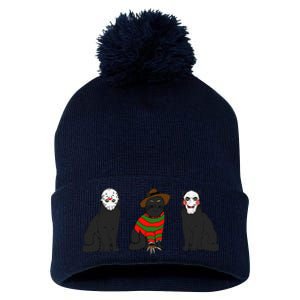 Funny Cat Parody Horror Movie Black Cat Gifts Pom Pom 12in Knit Beanie