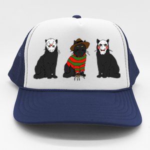 Funny Cat Parody Horror Movie Black Cat Gifts Trucker Hat