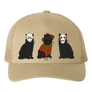 Funny Cat Parody Horror Movie Black Cat Gifts Yupoong Adult 5-Panel Trucker Hat