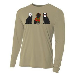 Funny Cat Parody Horror Movie Black Cat Gifts Cooling Performance Long Sleeve Crew