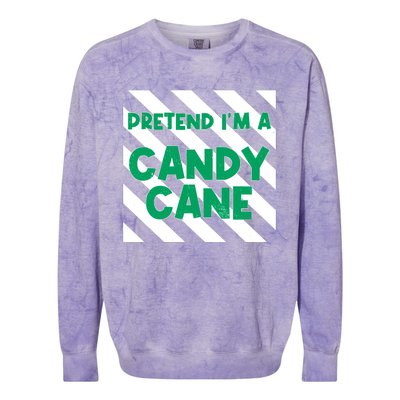 Funny Christmas Pretend Im A Candy Cane Colorblast Crewneck Sweatshirt